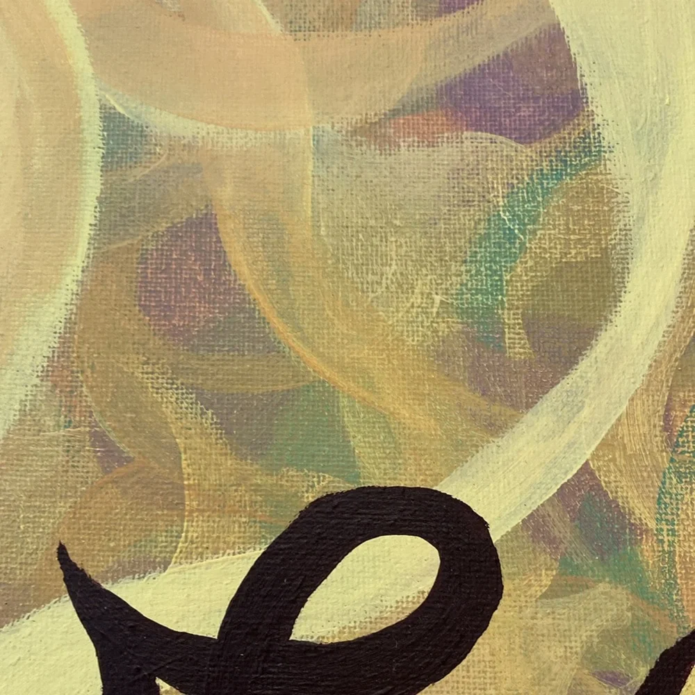 “Love” 12” x 9” Original Handmade Painting Wall Art Home Decor NWOT - Picture 9 of 11